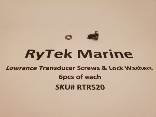 Lowrance/Garmin Transducer Screws & Lock Washers